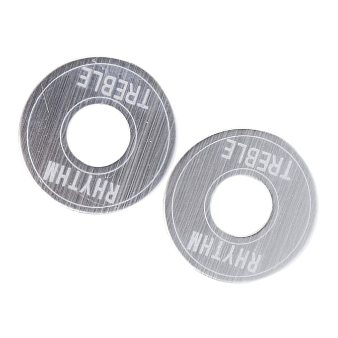 2 STUKS Elektrische Gitaar Schakelaar Pakkingen Drie-Standen Toggle Schakelaar Indicator Ring Ritme Treble Ring zilver