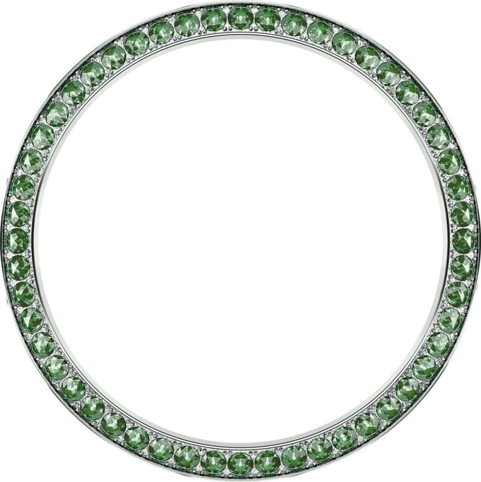 Marc Coblen 42 mm steel bezel / dark green stones