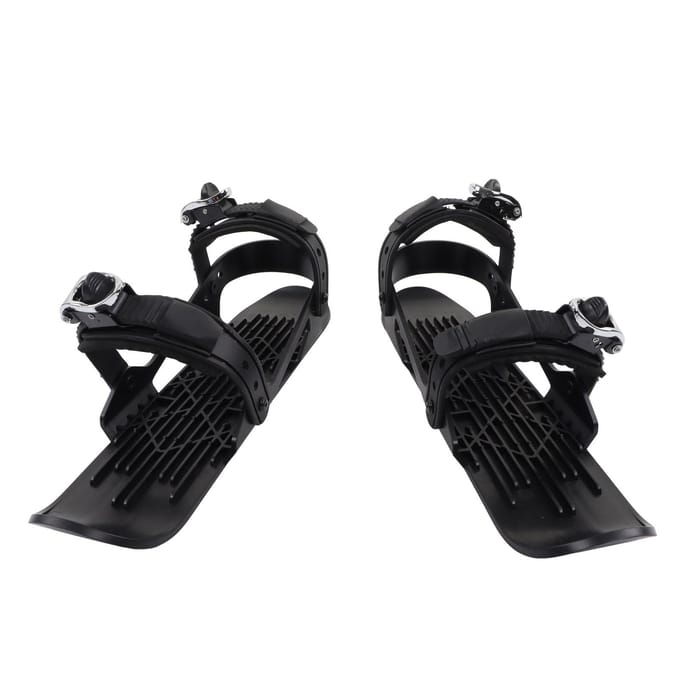 Mini patins de ski Mini chaussures de ski Planches de ski réglables Fixation aux skis Bottes pour les pentes de descente en hiver black