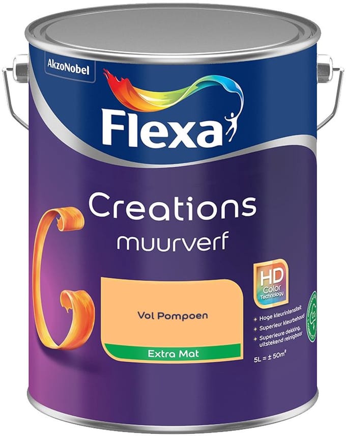 Flexa - Creations Muurverf Extra Mat - Vol Pompoen - Mengverf - 5 L