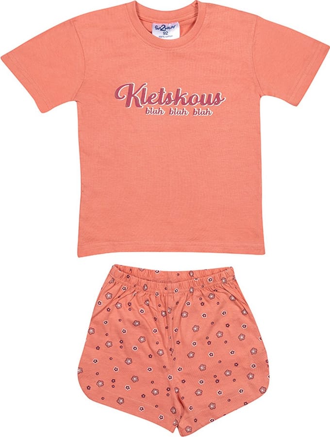 Fun2Wear - Shortama Kletskous Oud - Roze - Maat 128 -