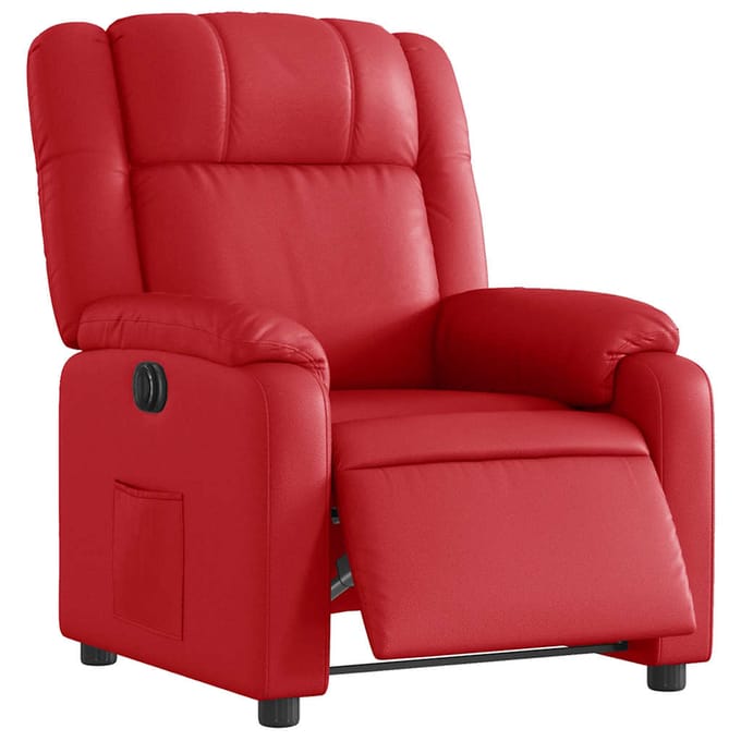vidaXL - Fauteuil - verstelbaar - elektrisch - kunstleer - rood