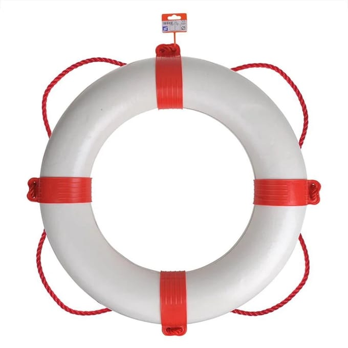 Seilflechter Reddingsboei - Ø 600 mm - Wit - Rood