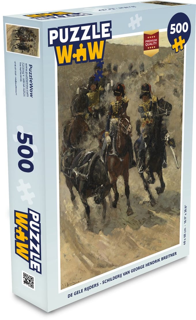 Puzzel De Gele Rijders - Schilderij van George Hendrik Breitner - Legpuzzel - Puzzel 500 stukjes