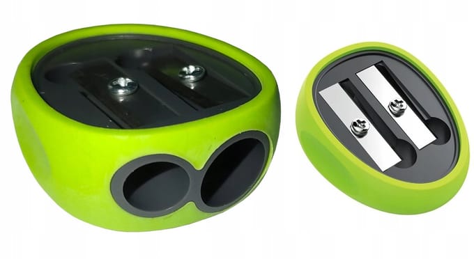 Keyroad Dubbele Potloodslijper Rubber Mix - Verschillende Kleuren