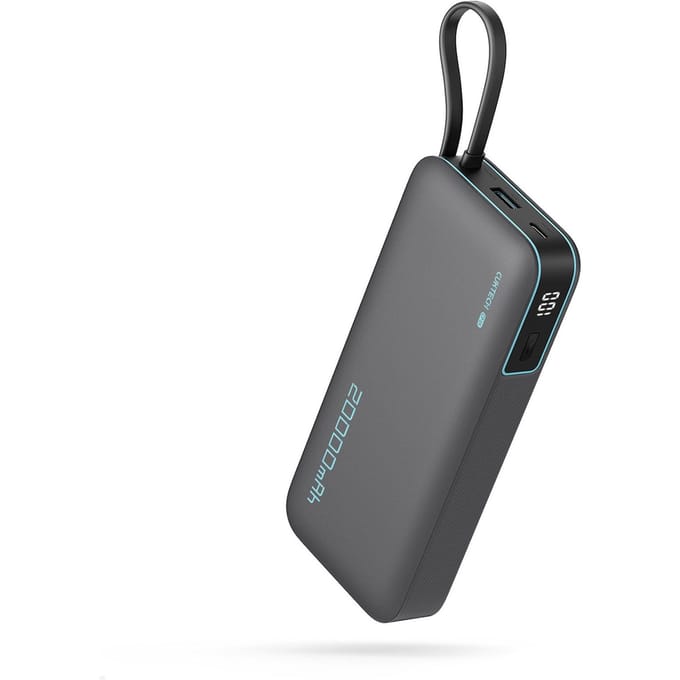 CUKTECH CUKP200NGLDG 55W with Built-in USB-C Cable - Grey - 20000 mAh
