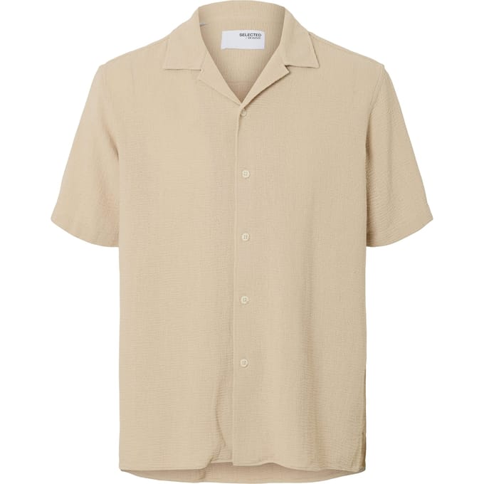 Selected - Heren Overhemden Sal Relax Fit Overhemd Oatmeal - Beige - Maat S