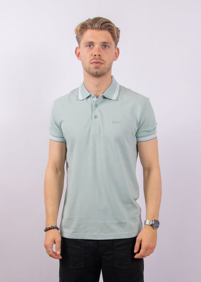 Hugo Boss polo lange mouw groen