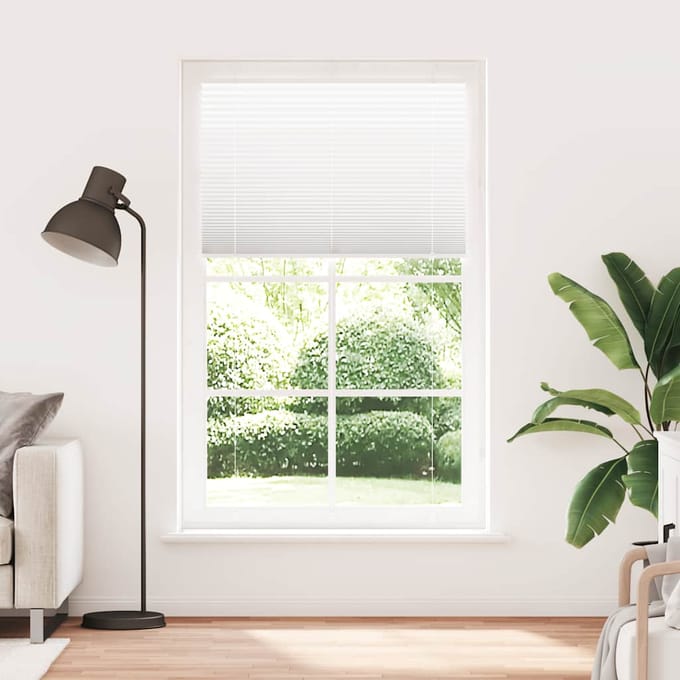 vidaXL - Plissé - rolgordijn - 120x200 - cm - stofbreedte - 119,4cm - polyester - wit