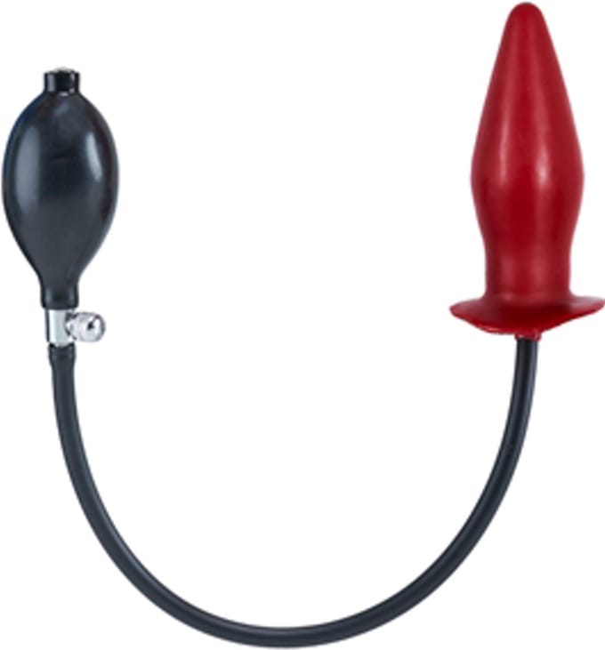 Opblaasbare butt plug - rood large