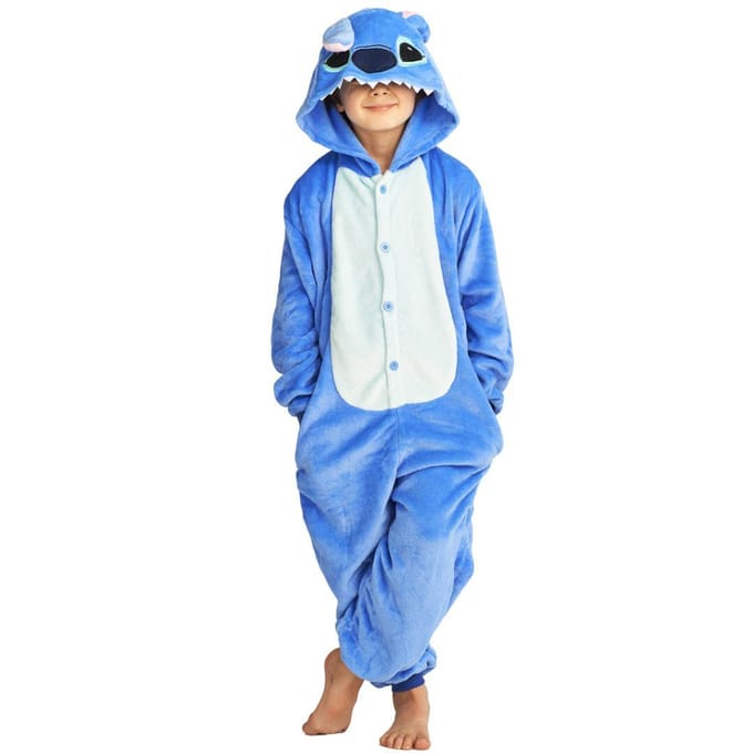 Pyjama Combinaison Kigurumi Costume Déguisement Lilo & Stitch 135-145Cm gray