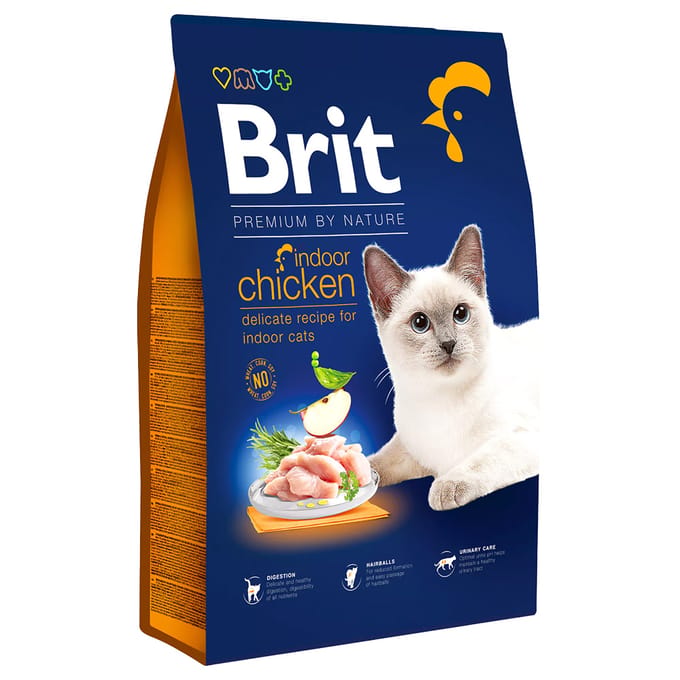 8kg Brit Premium by Nature Cat Indoor kippenvoer droog