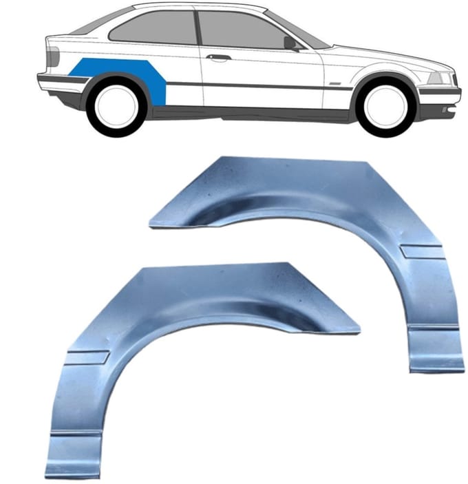 Reparatiepaneel achterspatbord voor BMW 3 E36 1990-2000 / Links + Rechts