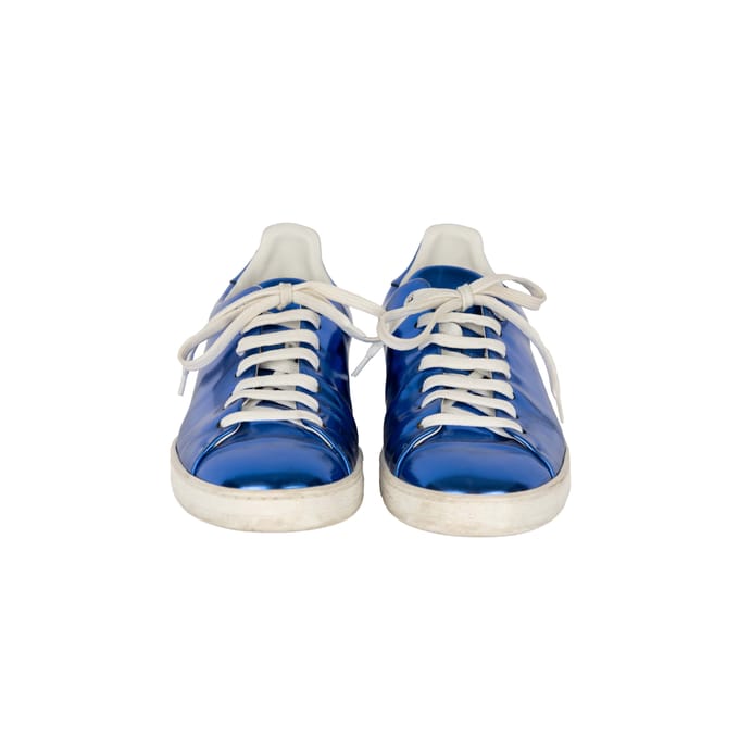 Louis Vuitton Metallic Blauwe Sneakers - '10s