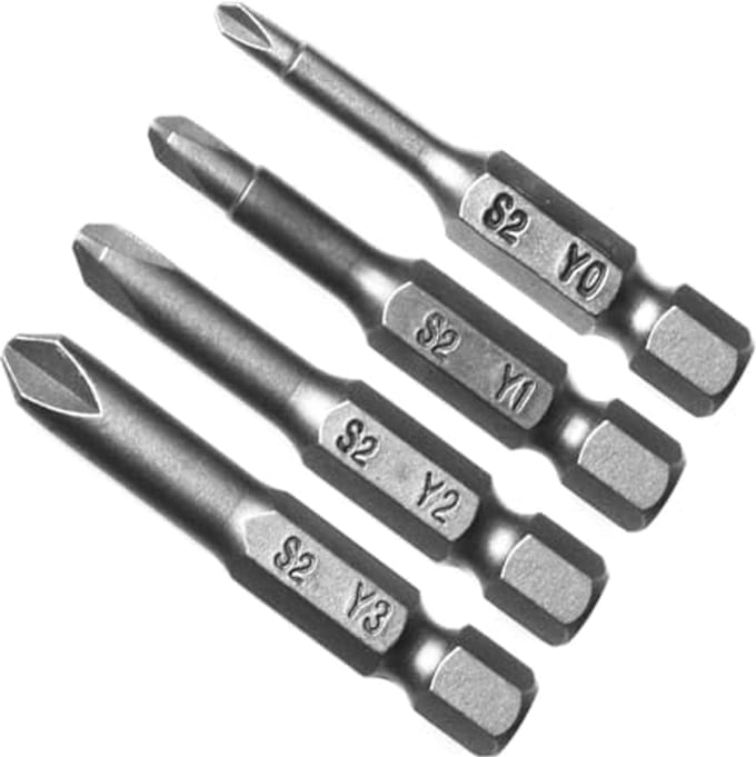 Set van 4 Y-vormige Hex Schank Schroevendraaier Bits 50 mm
