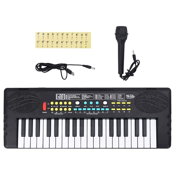 vidaXL - Piano - elektrisch - toetsenbord - met - 37 - toetsen - en - microfoon