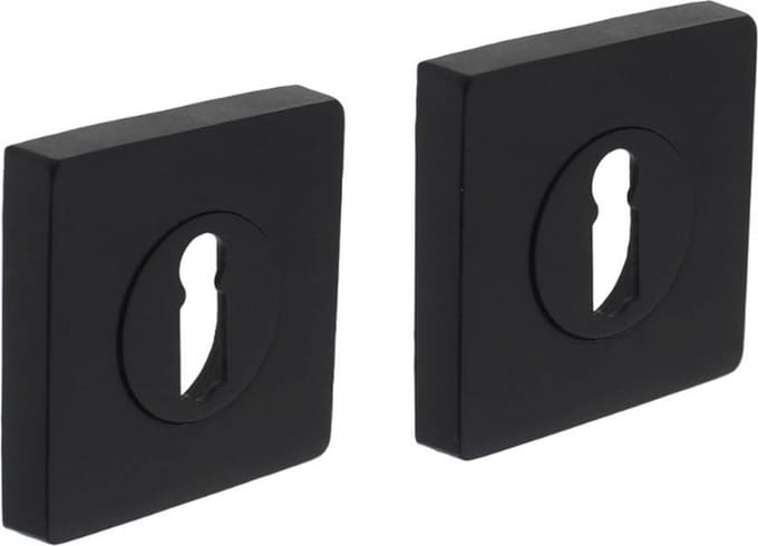 Intersteel Rozet sleutelgat vierkant mat zwart