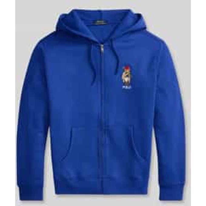 regular fit sweatjack met polo bear-print