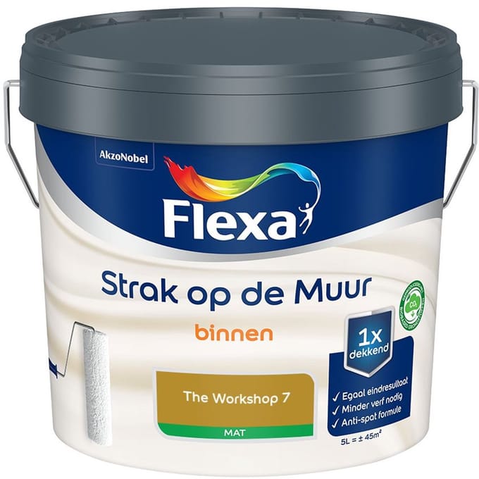 Flexa - Strak Op De Muur Binnen Mat - The Workshop 7 - Mengverf - 5 L