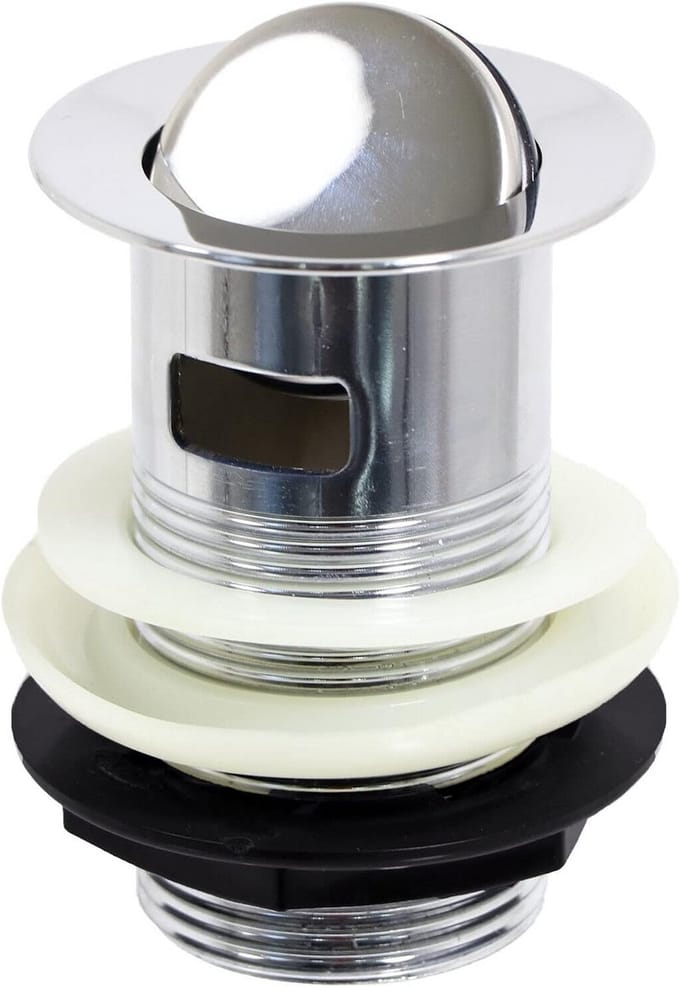 Universele Chrome Wastafel Plug met Flip-Sluiting voor Keuken en Badkamer