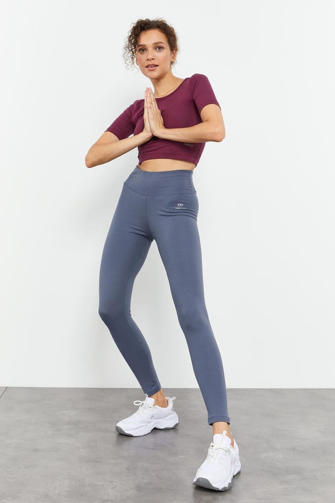 Hoge Taille Katoenen Elastaan Leggings