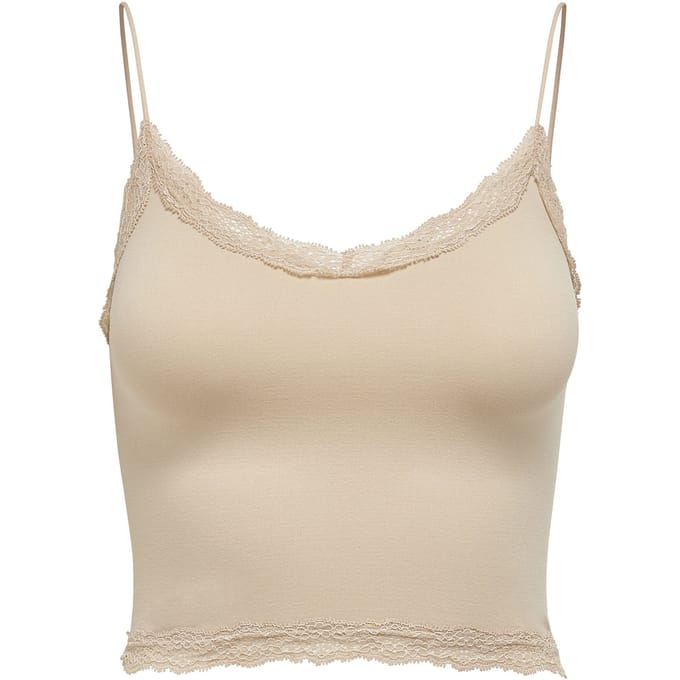 Only Vicky Lace Seamless Cropped Top Dames - Maat S/M