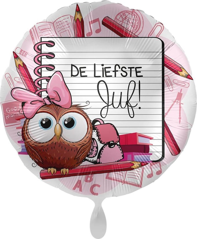Folieballon - De Liefste Juf
