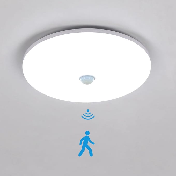 Haobosic Cirkel Beweging - Plafondlamp - Wit - 36W Wit 6500K - Sensortechnologie
