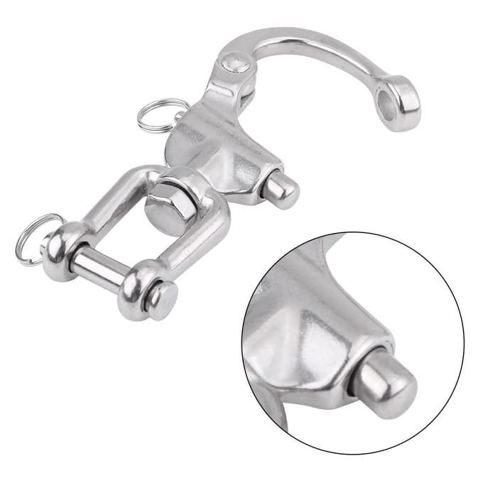 316 RVS Kaakwartel Snapsluiting voor Zeilboot Spinnaker Val 03# white
