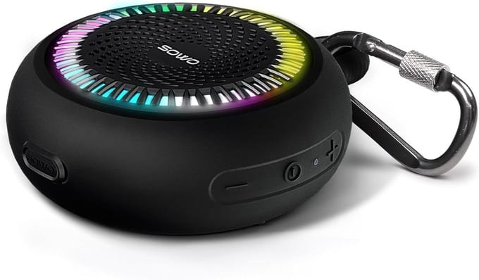 Waterdichte Draadloze Bluetooth Speaker met Clip en Kleurrijke LED Verlichting