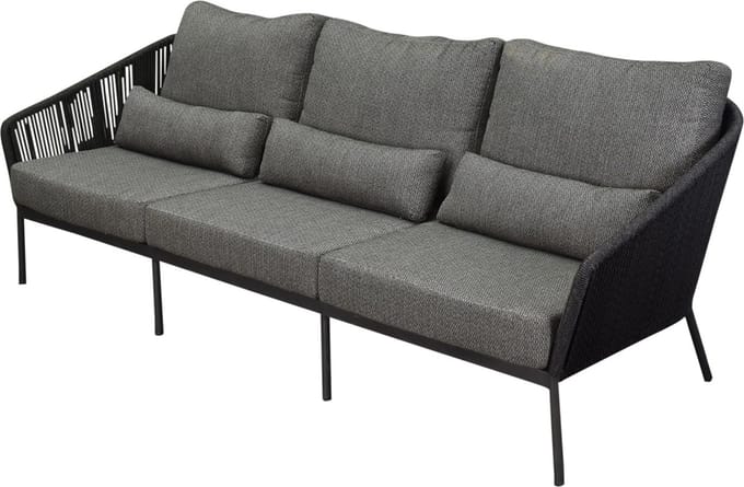Costa 3-zits lounge bank antraciet rope