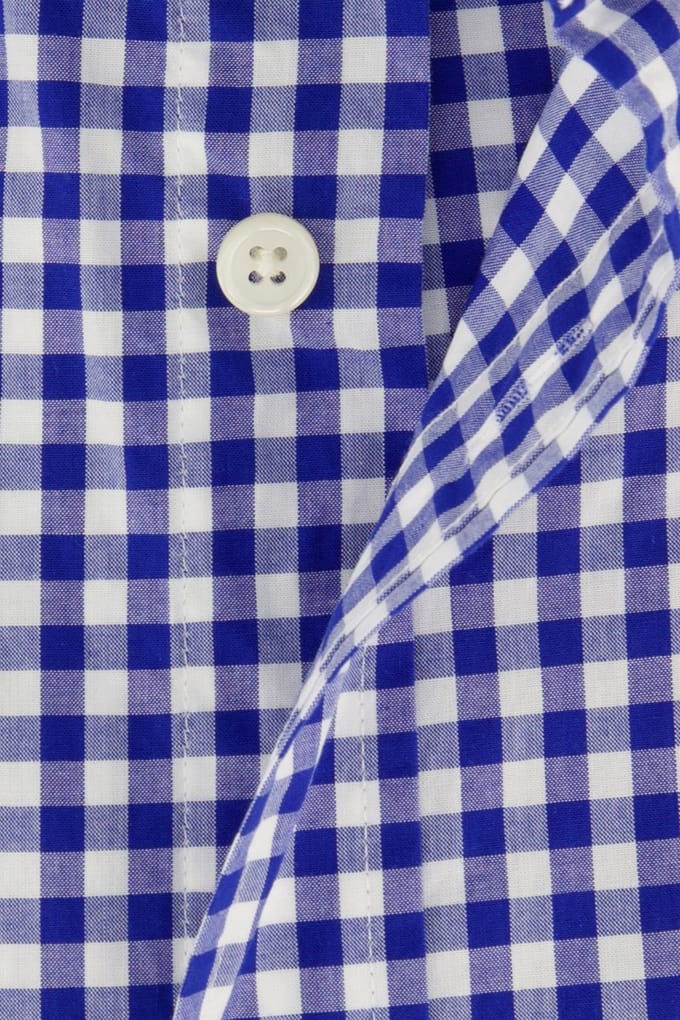Gant casual overhemd korte mouw blauw