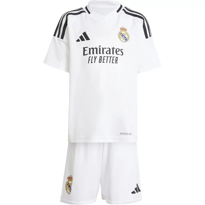 Baby thuisshirt en shortset Real Madrid 2024/25