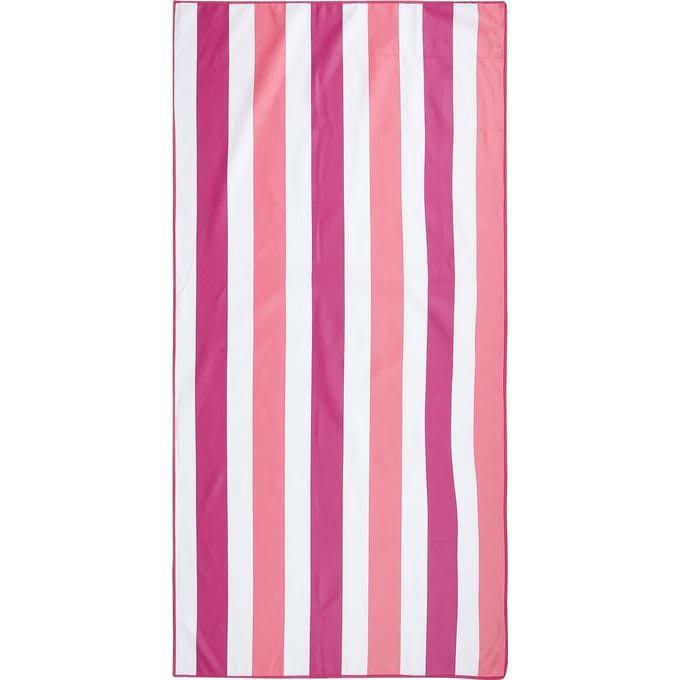 Regatta Streep Microvezel Strandlaken (Roze Violet/Roze Limonade)