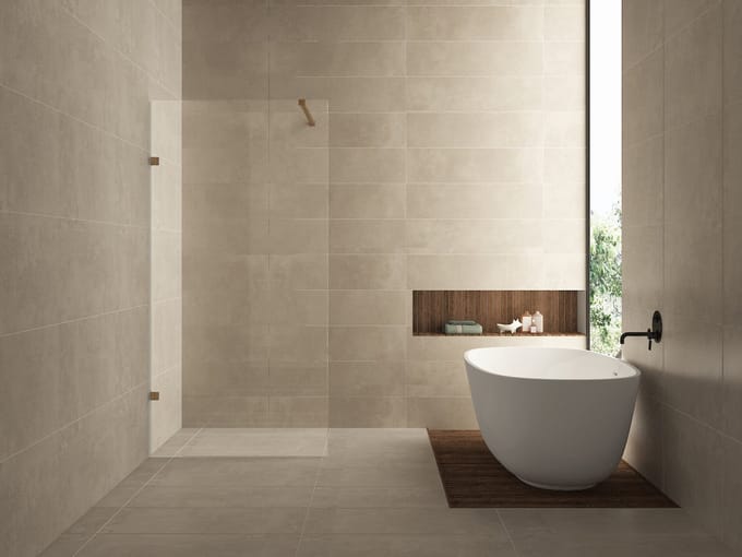 Wiesbaden Less inloopdouche 900 x 2000 x 8 mm nano helder glas/geborsteld brons koper