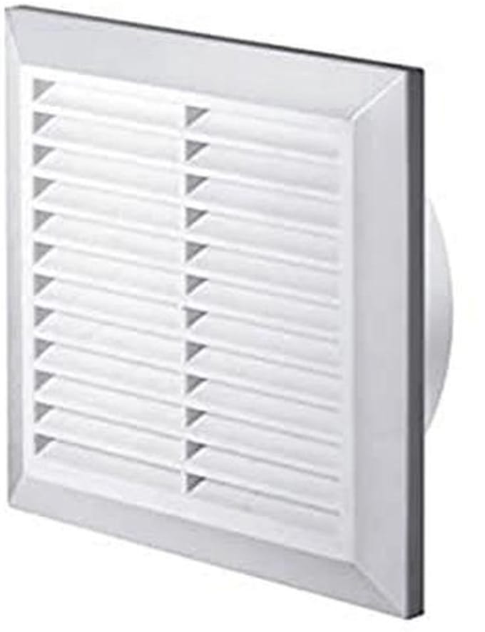 Rond Ventilatierooster met Insectenbescherming - Ø 100 mm - Wit