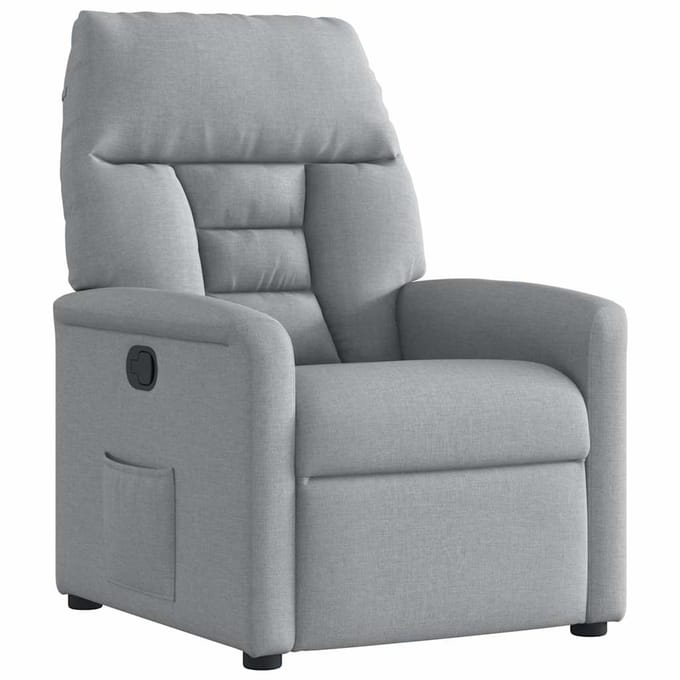 vidaXL - Fauteuil - verstelbaar - stof - lichtgrijs