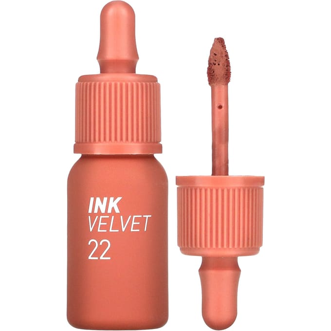 Peripera, Ink Velvet Lip Tint, 22 Bouquet Nude, 0.14 oz (4 g) brown
