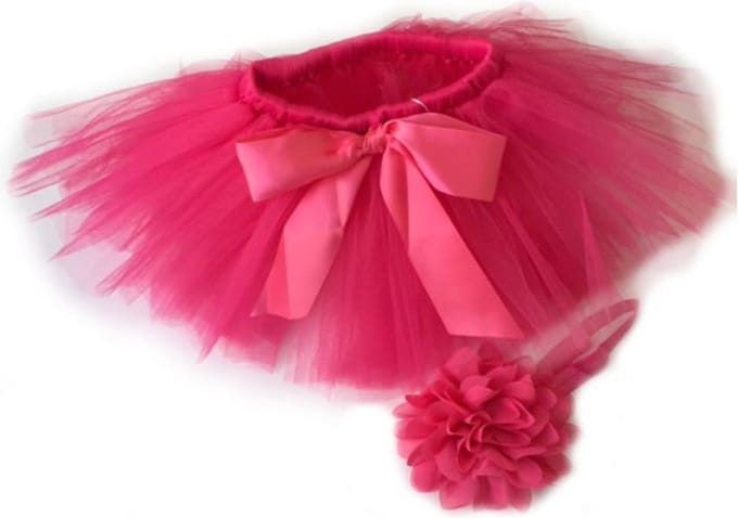 Tutu set - Fuschiaroze baby 0-6maanden