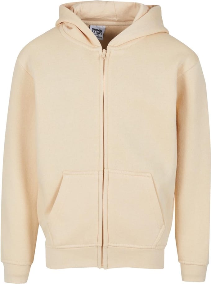 Urban Classics - Kids Basic Essential Vest Met Capuchon Kinderen - Kids 110/116 - Creme