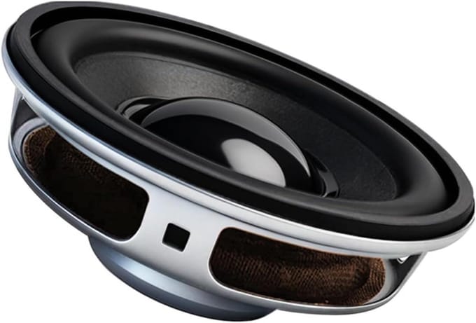 Metalen Luidspreker - Volledig Bereik Speaker - Auditieve Systemen - Compact Krachtig Ontwerp - 50mm - Zilver