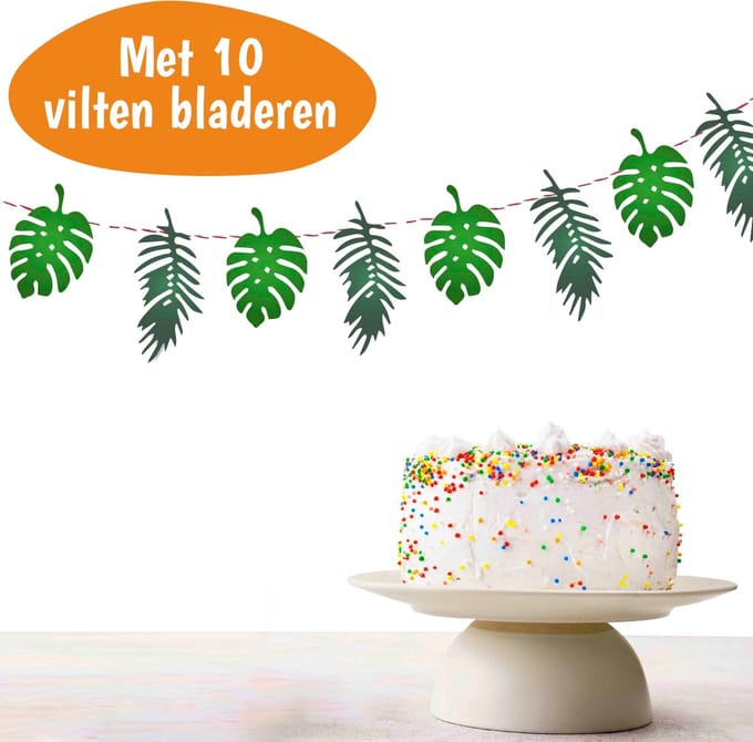 Jungle Slinger - 2m - DIY - 10 Bladeren - Nep Planten Slinger - Blader Slinger - Kinderkamer decoratie