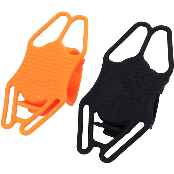2 stuks Mountainbike Telefoonhouder Siliconen Fiets Telefoonhouder Mobiele Telefoon Bevestigingsbeugel voor 4,7-7,2 Inch orange