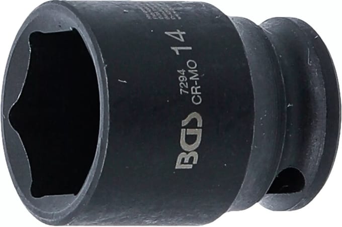 BGS Kracht Dopsleuteldop zeskant - 1/4 - 14 mm