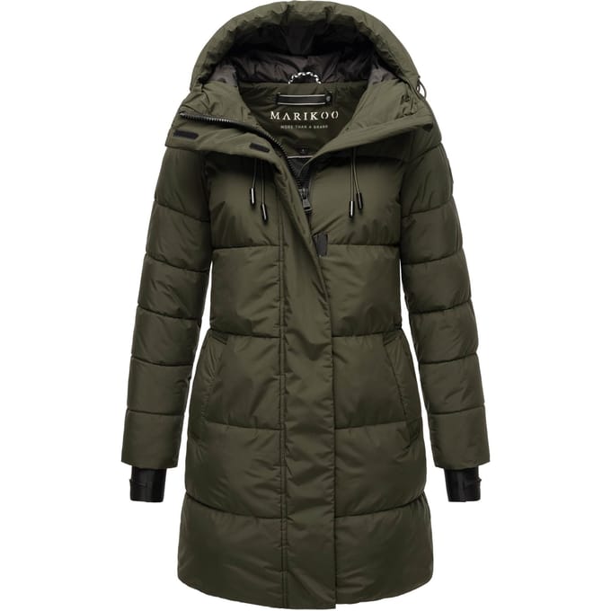 Marikoo dames winterjas met capuchon & fleecevoering – Kaituu