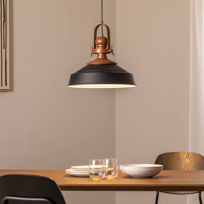 Opviq Hanglamp Craft, zwart, metaal, Ø 41 cm, E27