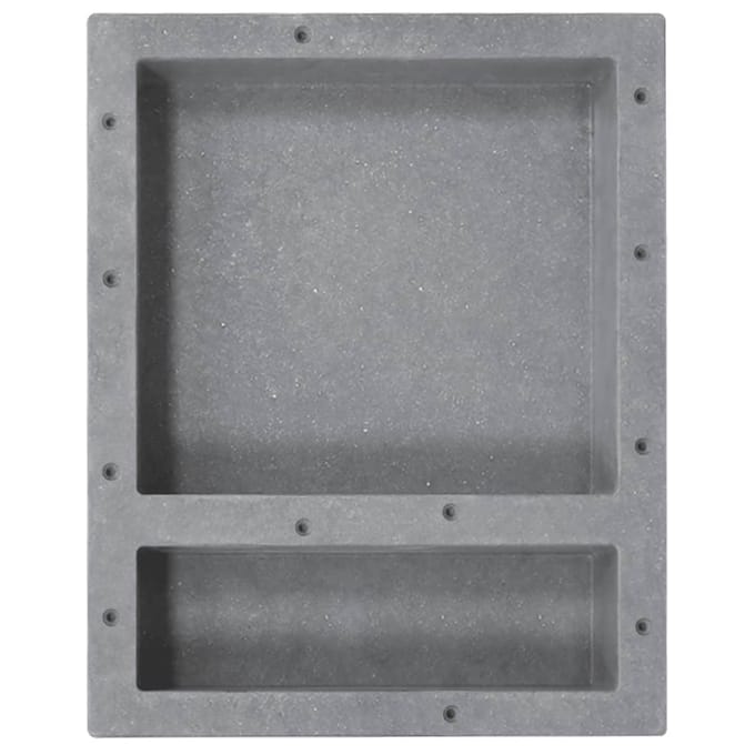 vidaXL Douchenis met 2 vakken 41x51x10 cm matgrijs