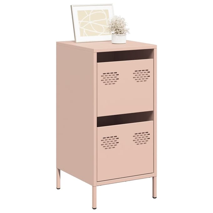 vidaXL - Dressoir - 35x39x73,5 - cm - koudgewalst - staal - roze