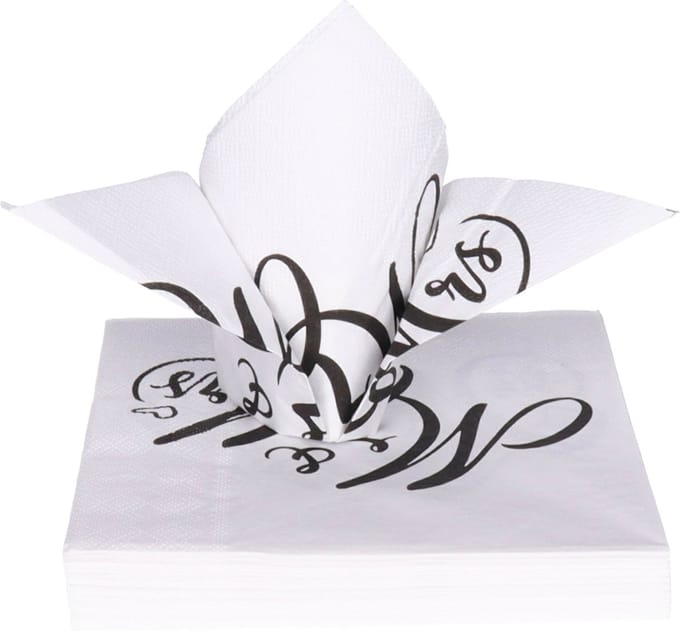 Ambiente Tafel diner servetten - Bruiloft/Huwelijk - 40x - 33 x 33 cm - Trouwen - Partners