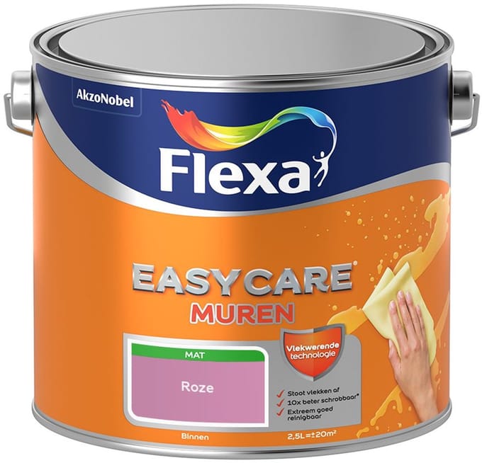 Flexa - Easycare Muren - Roze - Mengverf - 2,5 L